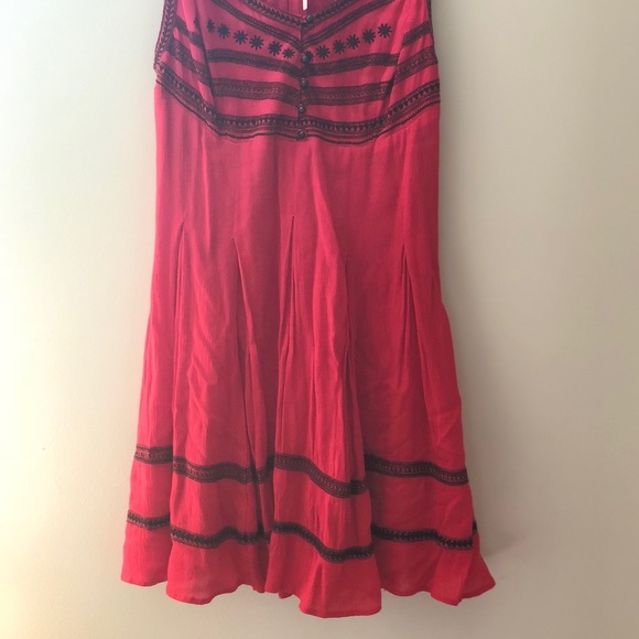 Embroidered Red Free People Dress - Picture 4 of 7